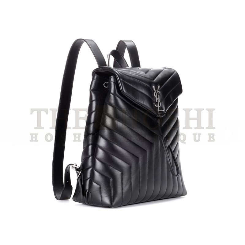 Y51 LOULOU MEDIUM BACKPACK BLACK IN QUILTED LEATHER 487219DV7261000 (33*26*13cm) Master Quality